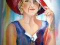 RED STRAW HAT